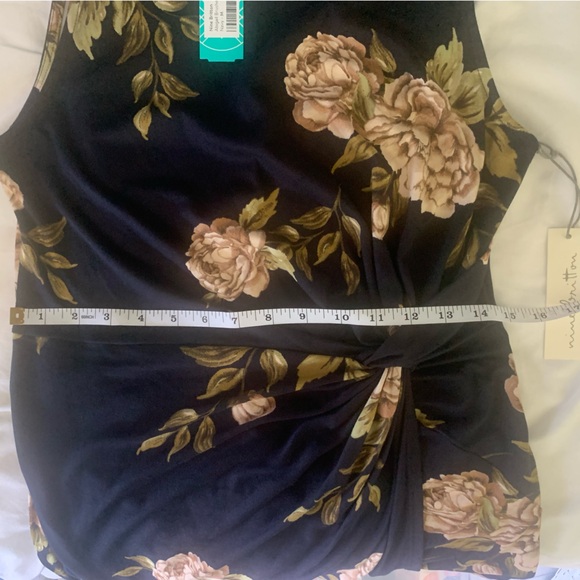 Nine Britton Navy Blue Faux Wrap Sheath Midi Dress - Picture 7 of 7